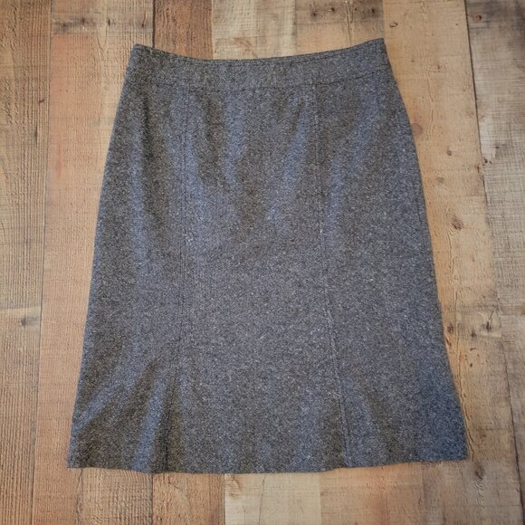 Gap Black Heather Wool Blend Pencil Skirt – Size 8 - Picture 2 of 11